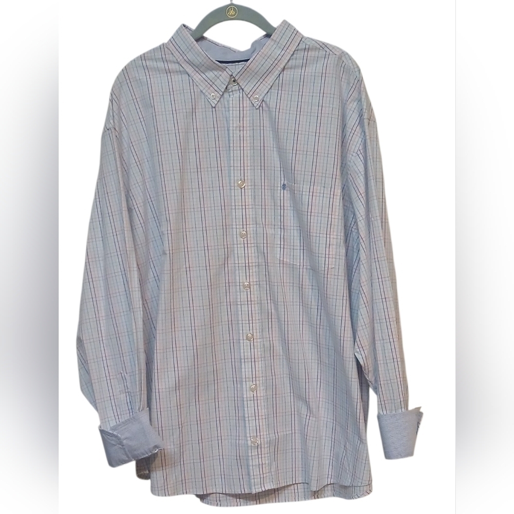 IZOD - NWOT, Long Sleeve, Multi Colored Stripes, Button Down Shirt, Pocket, XXL - Picture 2 of 9